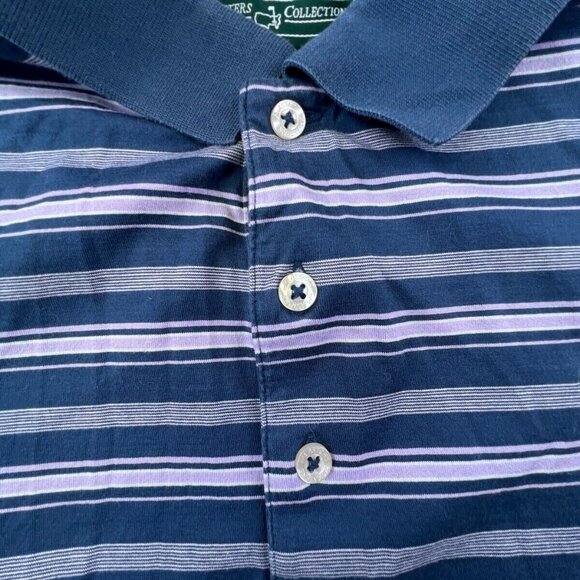 Masters Collection Adult Men's Medium 100% Pima Cotton Blue & Pink Stripe - Picture 6 of 16